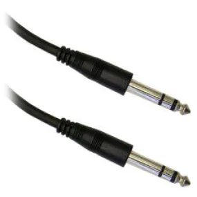 1/4 inch Stereo Audio Patch Cable, 1/4 Male, 25 foot