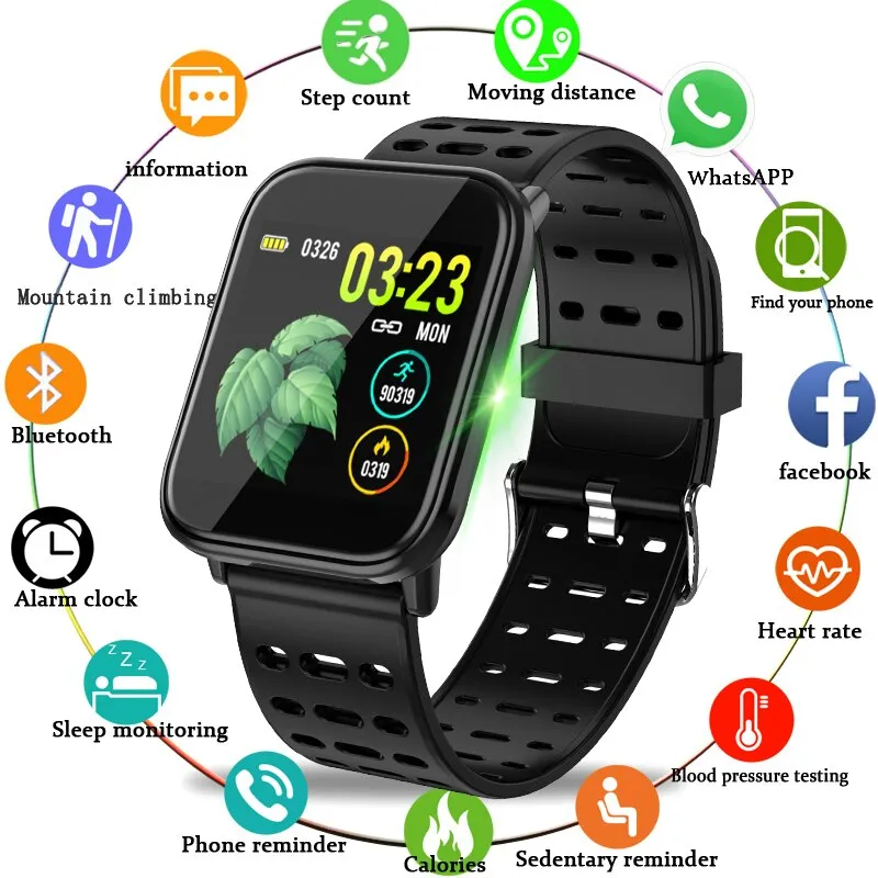 2019 BANGWEI Smart Sport Men Watch IP67 Waterproof Fitness Bluetooth Watches Pedometer Tracker Heart Rate Monitoring Smart Watch