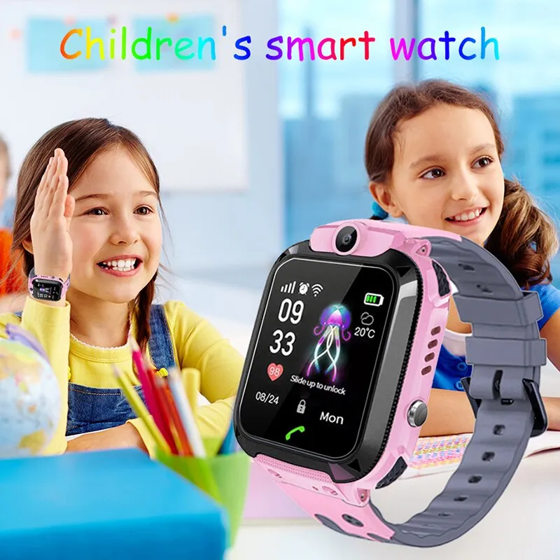 2019 kids Smart Watch LBS Positioning Tracker ip67 Waterproof Children Watch SOS Emergency Call Support SIM Card Baby Watch kids