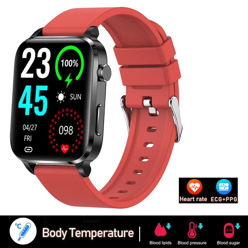 2023 New Smartwatch Blood Sugar Blood lipids Blood Pressure Body Temperature Health Monitoring Smart Watch for Men Women Clock