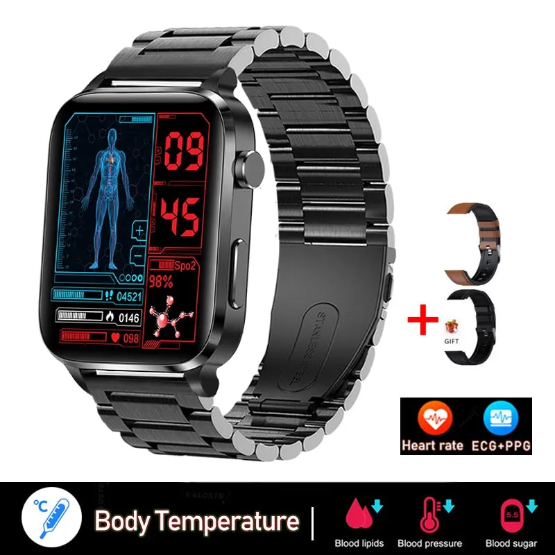 2023 New Smartwatch Blood Sugar Blood lipids Blood Pressure Body Temperature Health Monitoring Smart Watch for Men Women Clock