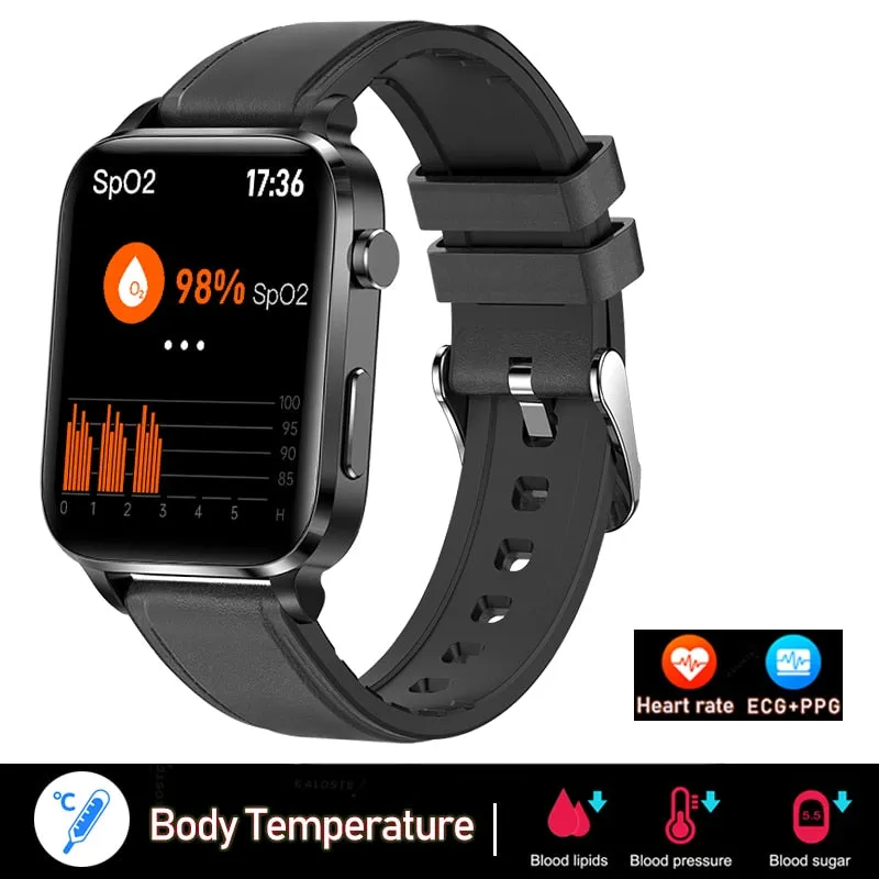 2023 New Smartwatch Blood Sugar Blood lipids Blood Pressure Body Temperature Health Monitoring Smart Watch for Men Women Clock