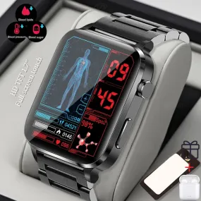 2023 New Smartwatch Blood Sugar Blood lipids Blood Pressure Body Temperature Health Monitoring Smart Watch for Men Women Clock