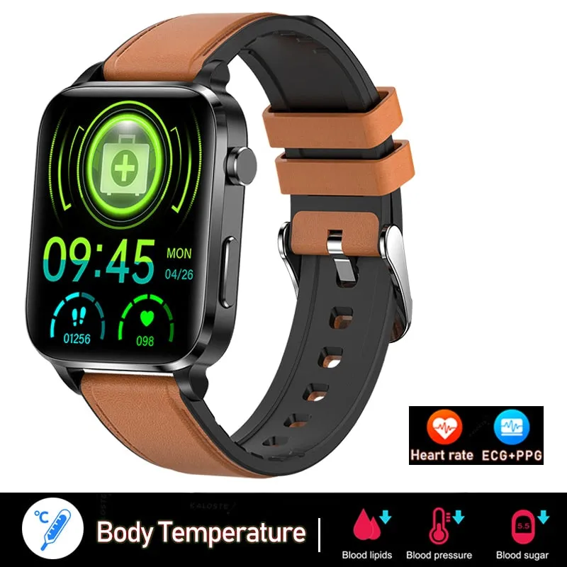 2023 New Smartwatch Blood Sugar Blood lipids Blood Pressure Body Temperature Health Monitoring Smart Watch for Men Women Clock