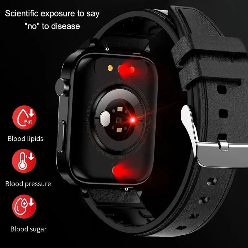 2023 New Smartwatch Blood Sugar Blood lipids Blood Pressure Body Temperature Health Monitoring Smart Watch for Men Women Clock