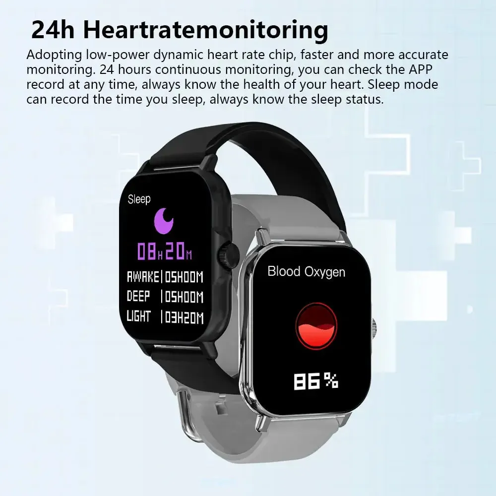 2024 New Bluetooth smart watch Low power ultra long standby heart rate monitor Android and IOS system waterproof sports watch