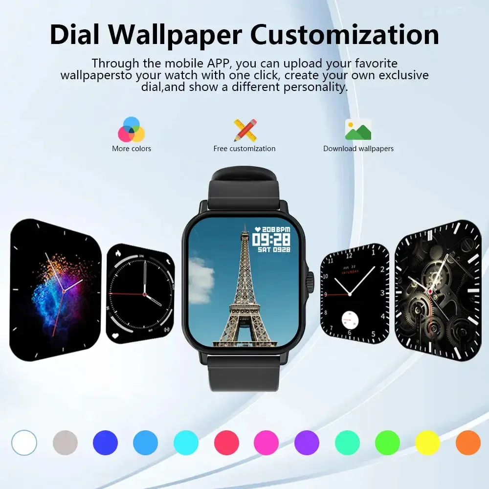 2024 New Bluetooth smart watch Low power ultra long standby heart rate monitor Android and IOS system waterproof sports watch