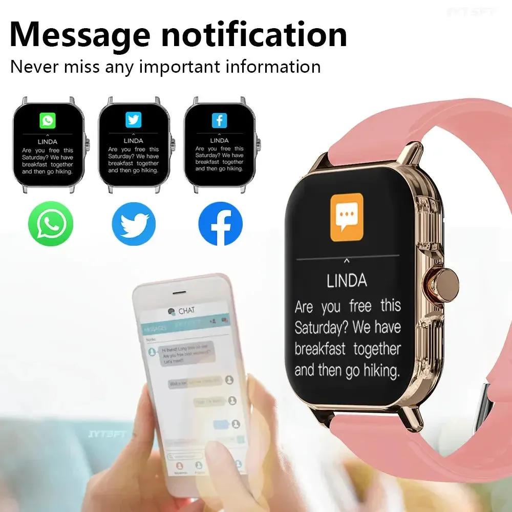 2024 New Bluetooth smart watch Low power ultra long standby heart rate monitor Android and IOS system waterproof sports watch