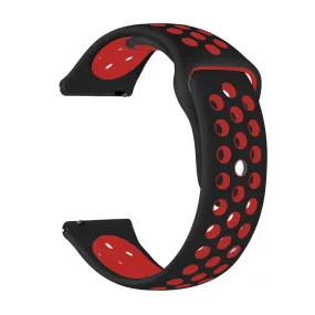 20mm universal Smartwatch Silicone Strap Dotted Red & Black