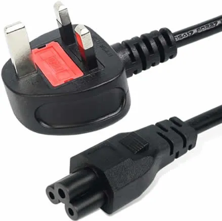 3-Pin Irish Mains Power Lead for Laptops & PC's