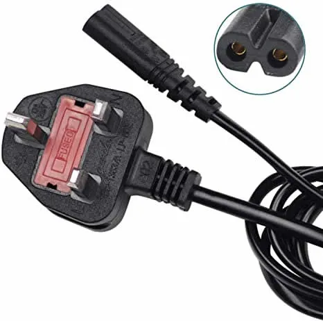 3-Pin Irish Mains Power Lead for Laptops & PC's