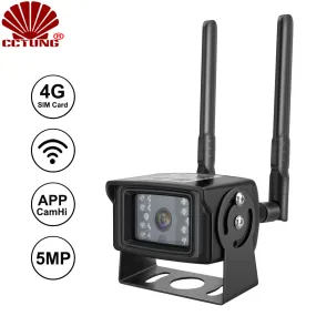 4G Mobile Mini Camera with 1080P & 5MP HD IP WiFi Camera Waterproof IP66 Free APP Monitoring