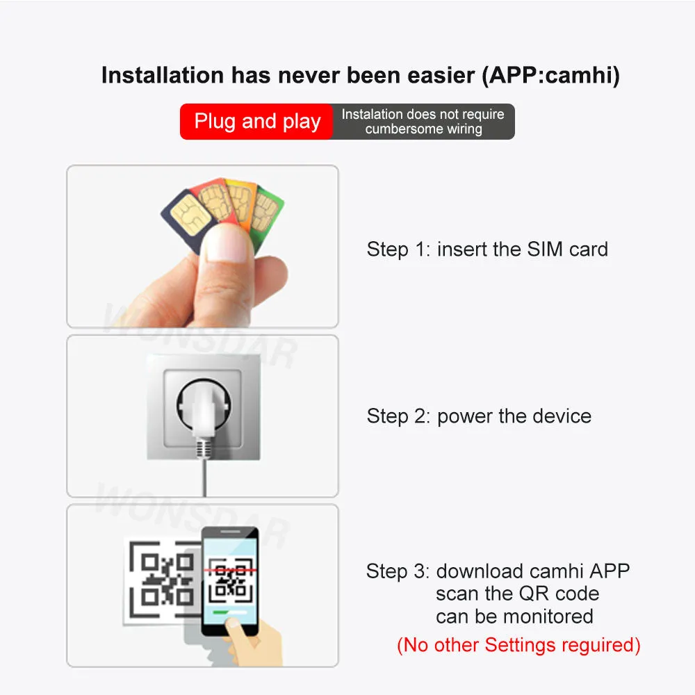 4G Mobile Mini Camera with 1080P & 5MP HD IP WiFi Camera Waterproof IP66 Free APP Monitoring