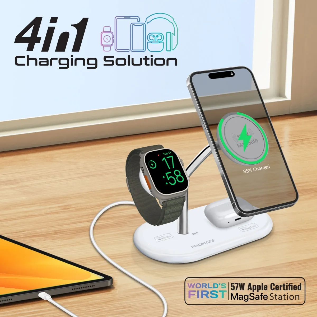 57W High Speed MagSafe Charging Station