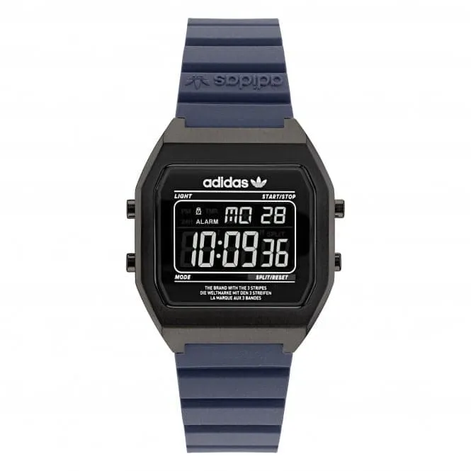 Adidas Originals DIGITAL TWO Stainless Steel Gunmetal Watch AOST22077