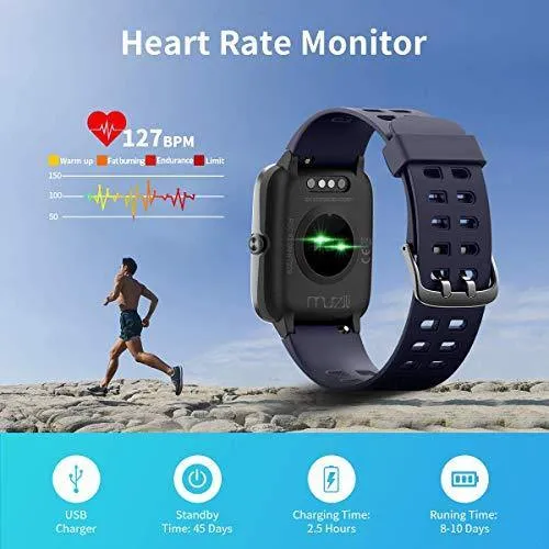 Adophoni Smart Watch Touch Screen IP68 Waterproof Fitness Tracker