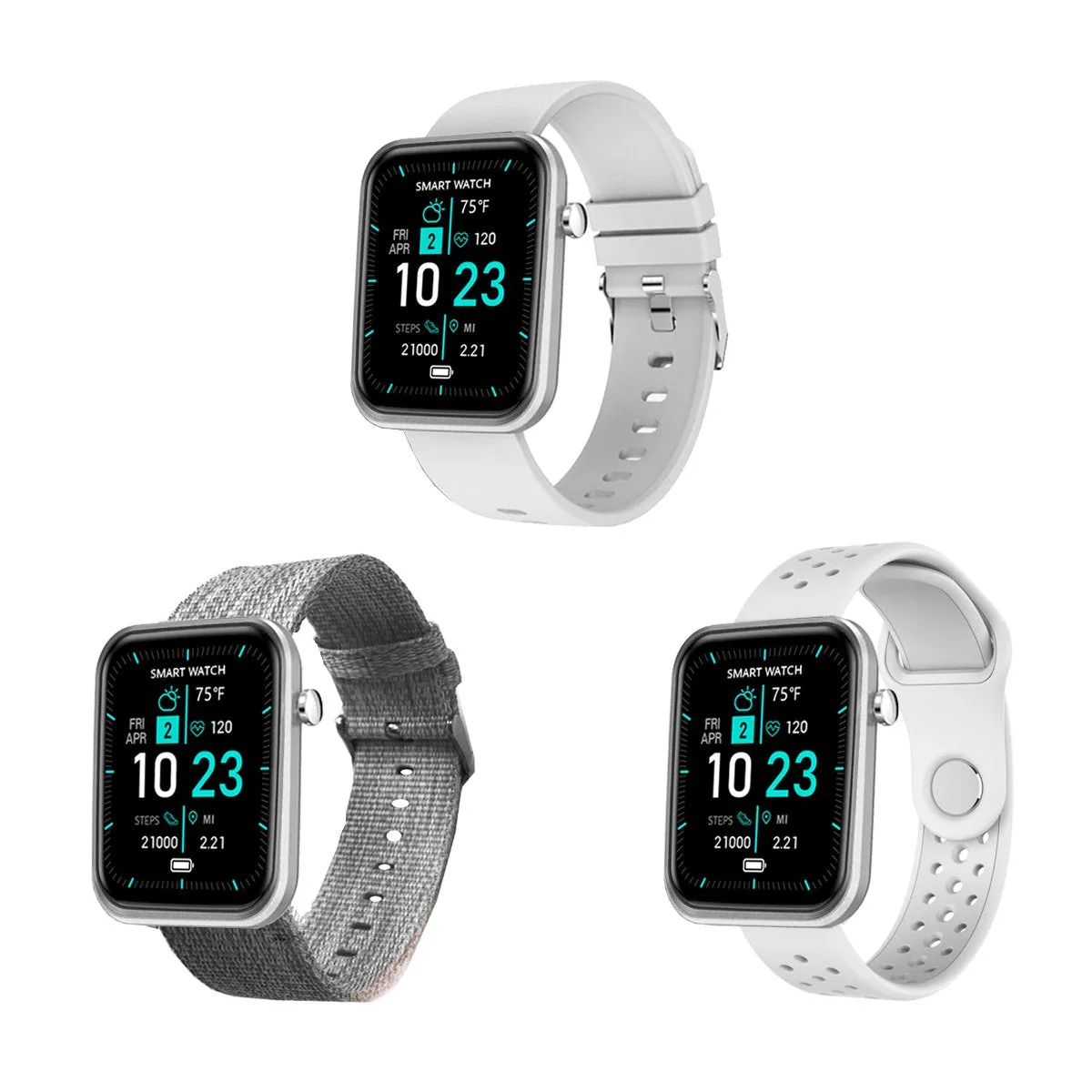 Advanced Smartwatch With Three Bands And Wellness   Activity Tracker