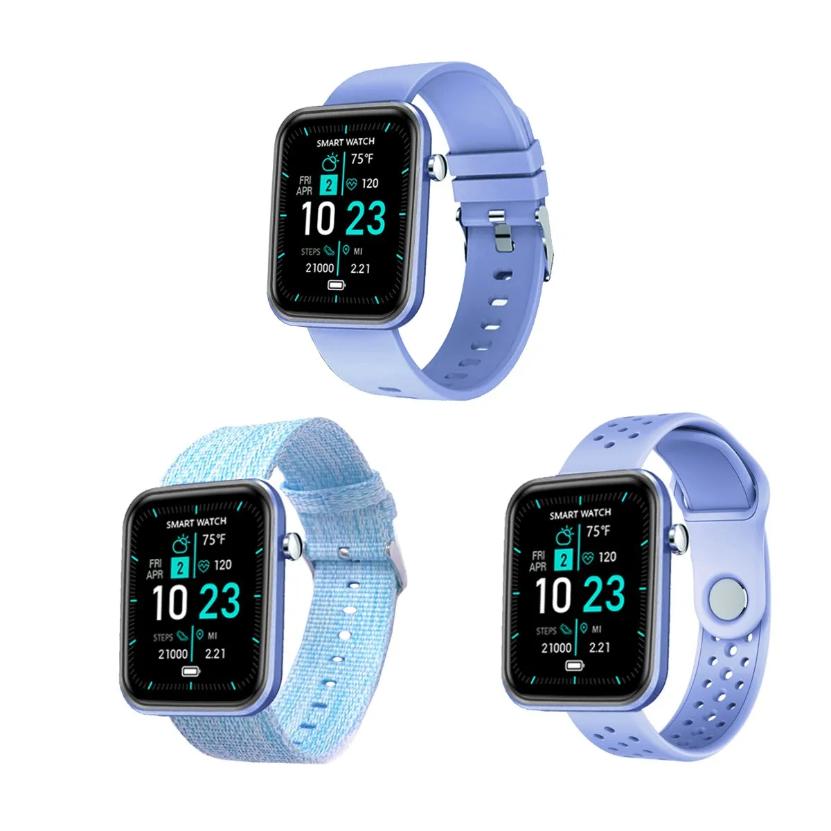 Advanced Smartwatch With Three Bands And Wellness   Activity Tracker