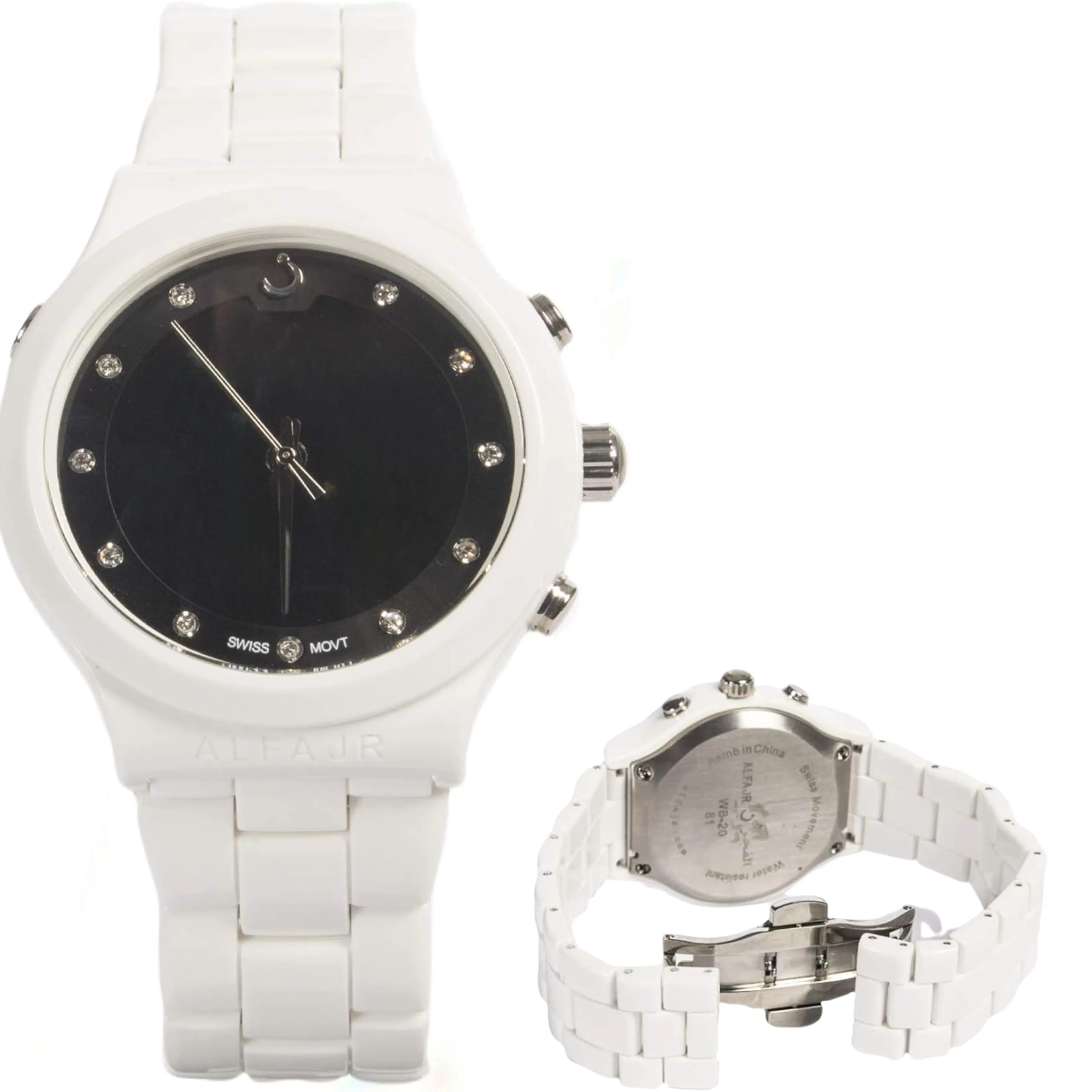 Alfajr Elegant Limited Edition WB-20 Azan Wrist Watch (White)