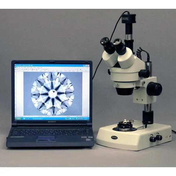 AmScope Darkfield Condenser with Iris for Stereo Microscopes