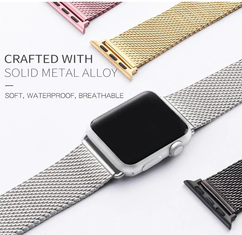 Apple Watch 41mm / 40mm / 38mm | Milanese Loop Straps |Silver