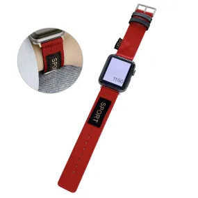 Apple Watch 44mm sporty nylon watch strap - Red