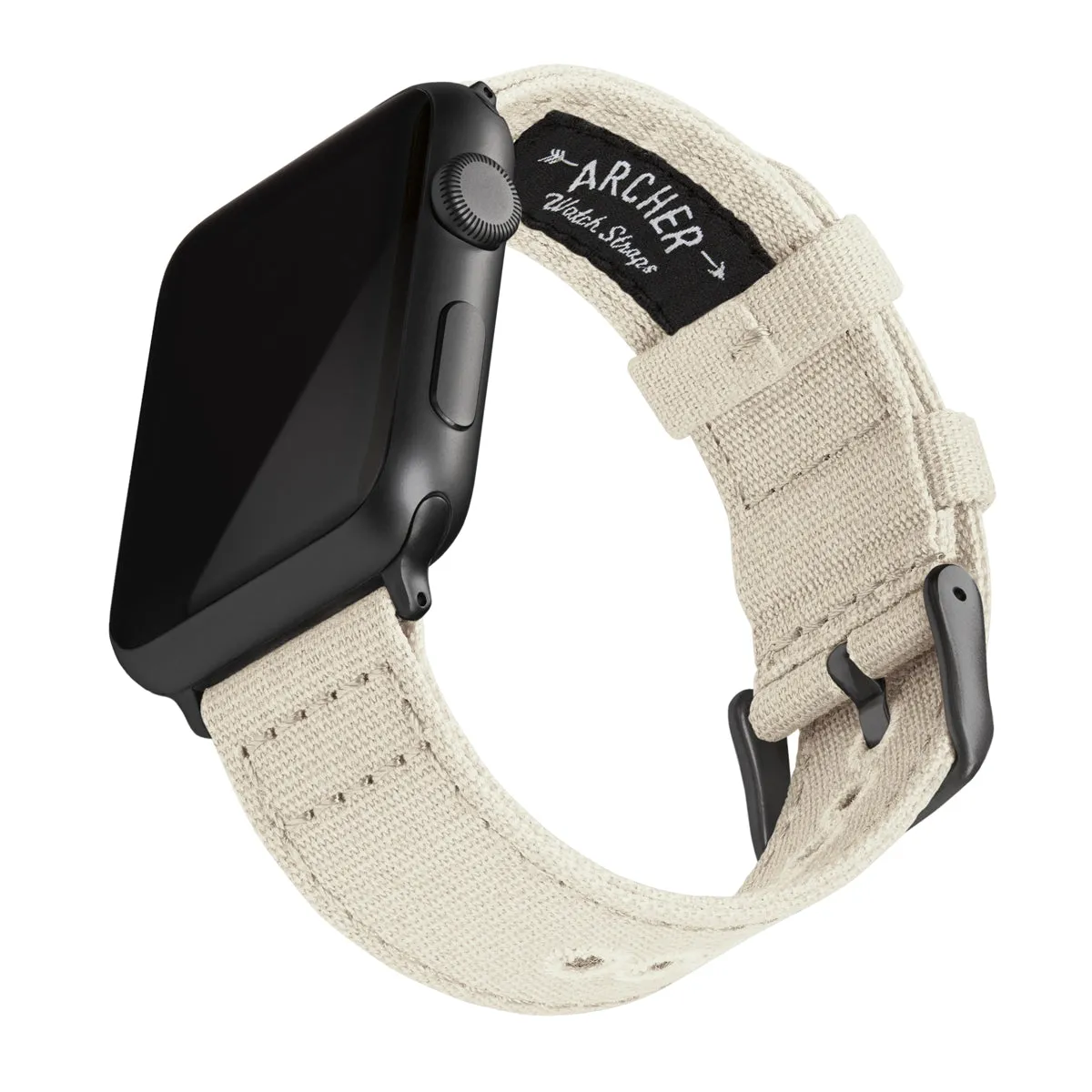 Apple Watch Canvas Watch Band - Alabaster/Space Gray