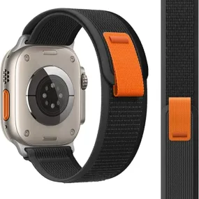 Apple Watch Ultra 49mm / 45mm / 44mm / 42mm | Trail Loop Watch Band Strap | Black/Grey