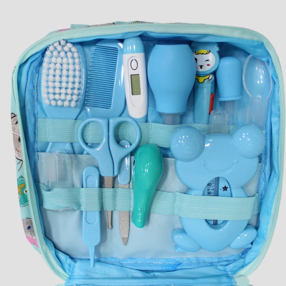 Baby Healthcare & Grooming Kit – 13-Piece Set (Blue)