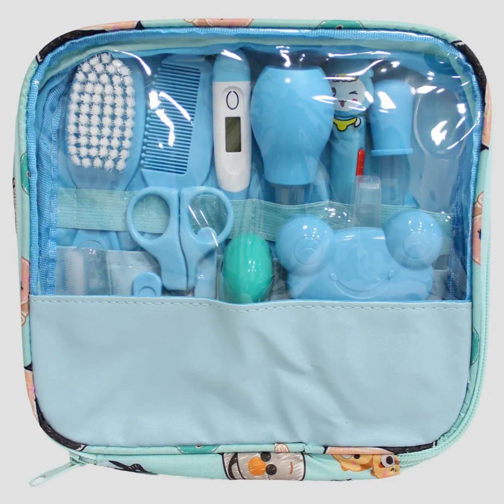 Baby Healthcare & Grooming Kit – 13-Piece Set (Blue)