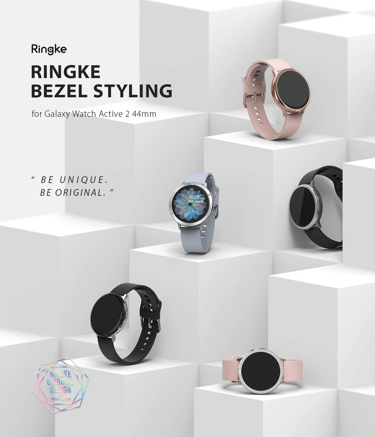 Bezel Styling Cover for Galaxy Watch Active 2 44mm (2019) - GW-A2-44-42 [Stainless Steel]