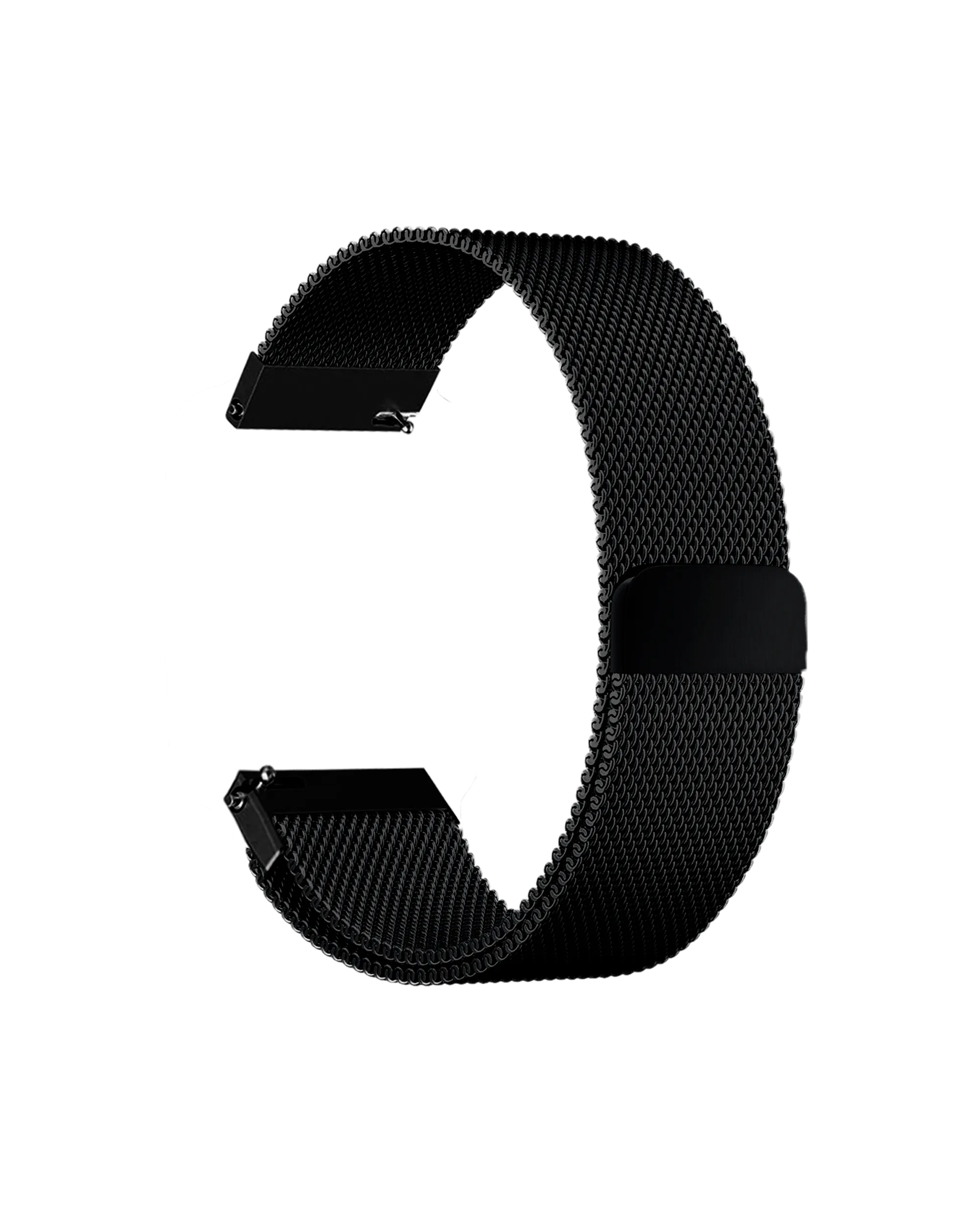 Black Milanese Loop Universal WatchBand (22mm)