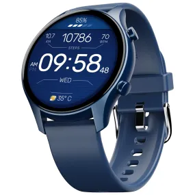 boAt Lunar Connect Plus Smart Watch with 1.43" AMOLED Display, 2.5D Display, Advanced Bluetooth Calling 100 , Always on Display, 100  Watch Faces,Voice Assistant,IP68, HR & SpO2(Deep Blue)