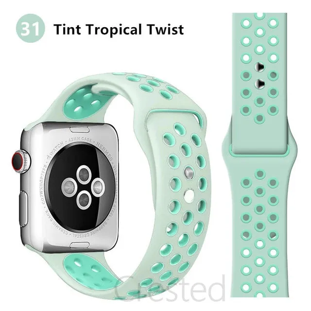 Breathable Silicone Strap For Apple Watch