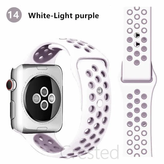 Breathable Silicone Strap For Apple Watch