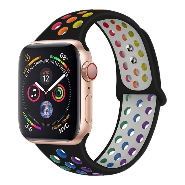 Breathable Silicone Strap For Apple Watch