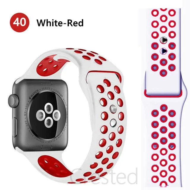 Breathable Silicone Strap For Apple Watch