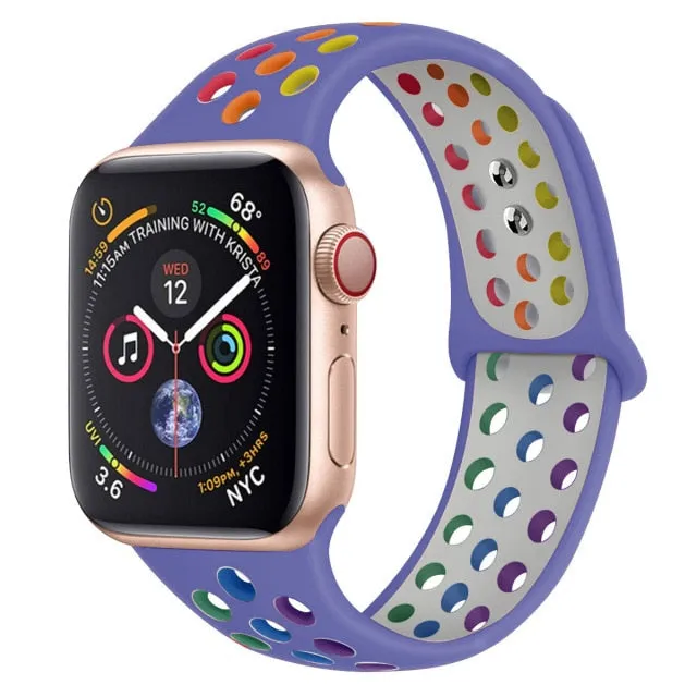 Breathable Silicone Strap For Apple Watch