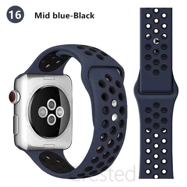 Breathable Silicone Strap For Apple Watch