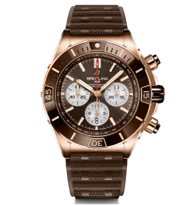 Breitling Super Chronomat B01 44 with Brown Rubber Strap