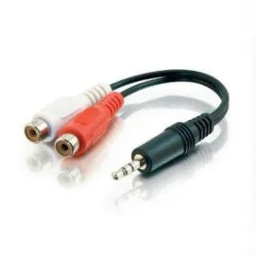 C2g 6in Value Seriesandtrade; One 3.5mm Stereo Male To Two Rca Stereo Female Y-cable