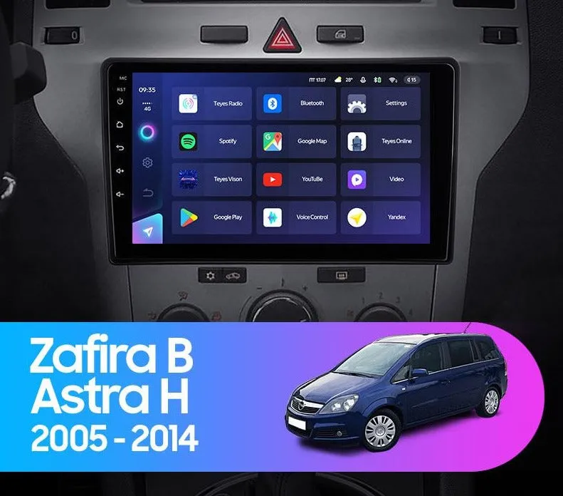 Car Dealz 10.2" Android 12.0 For Opel Zafira Astra 2004 - 2014 In Dash Plus OEM Fascia