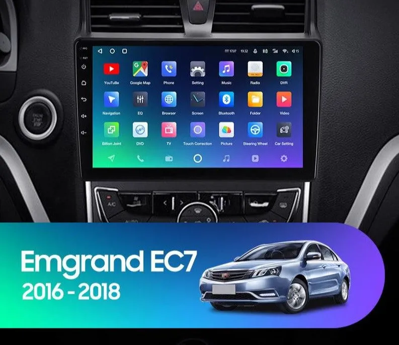 Car Dealz Premium Advanced 4G Data Model 10.2" Android 12.0 For Geely Emgrand EC7 1 2016 - 2018 In Dash Plus OEM Fascia