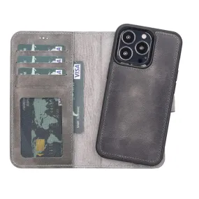 Carter iPhone 13 PRO Detachable Wallet Case, Tiguan Gray