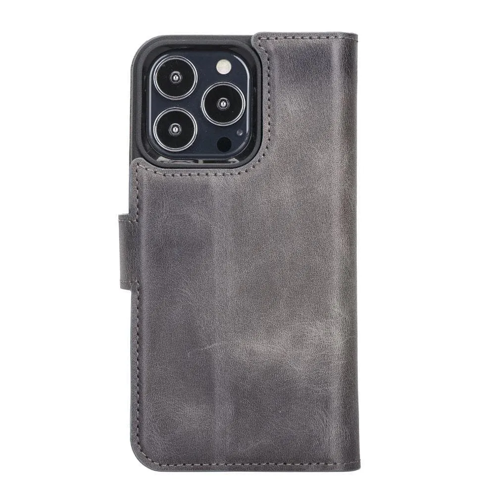 Carter iPhone 13 PRO Detachable Wallet Case, Tiguan Gray