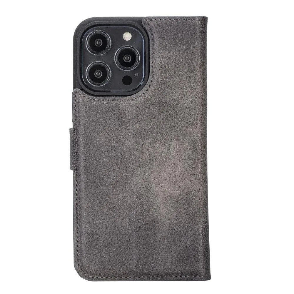 Carter iPhone 14 Pro Detachable Wallet Case, Vesselle Gray