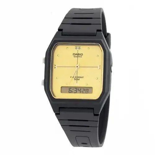 CASIO ANALOG DIGITAL MENS WATCH DUAL TIME AW48HE-9