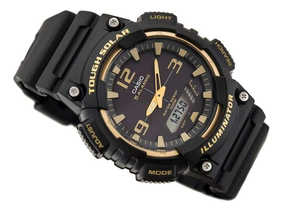 Casio AQ-S810W-1A3 Black Solar Powered Watch for Men