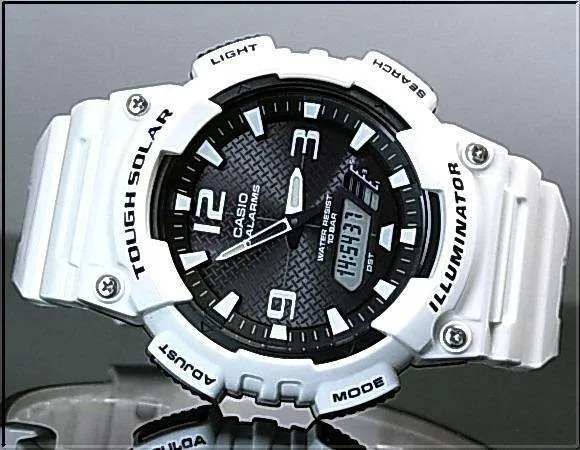 Casio AQ-S810WC-7A White Solar Powered Watch for Men