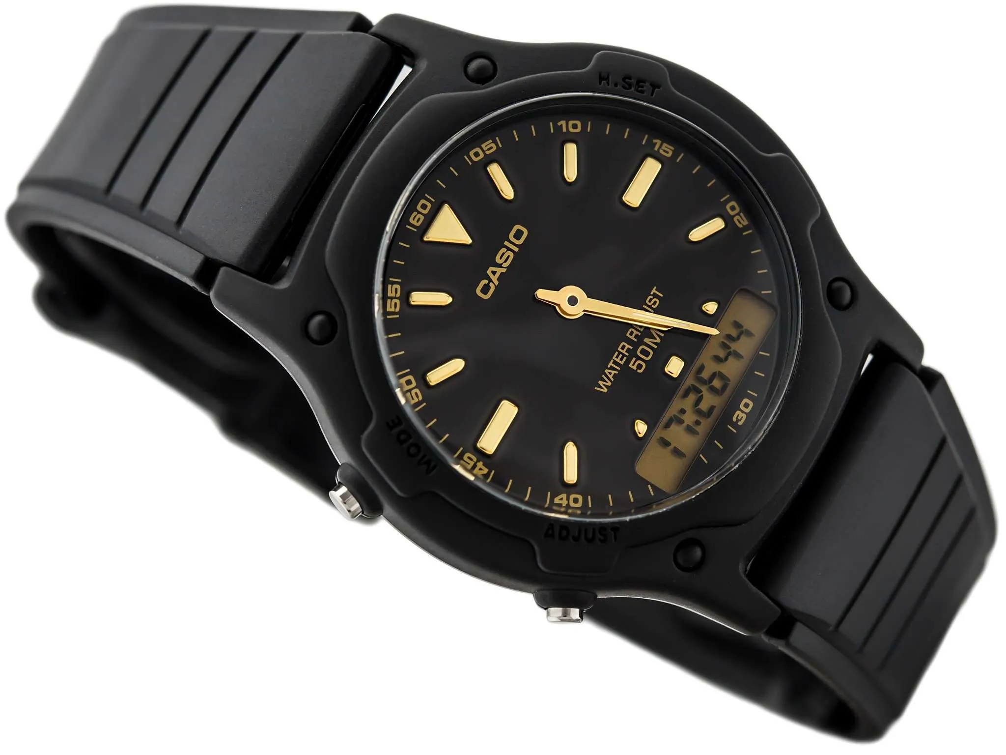 Casio AW-49H-1BVDF Black Resin Watch for Men and Women